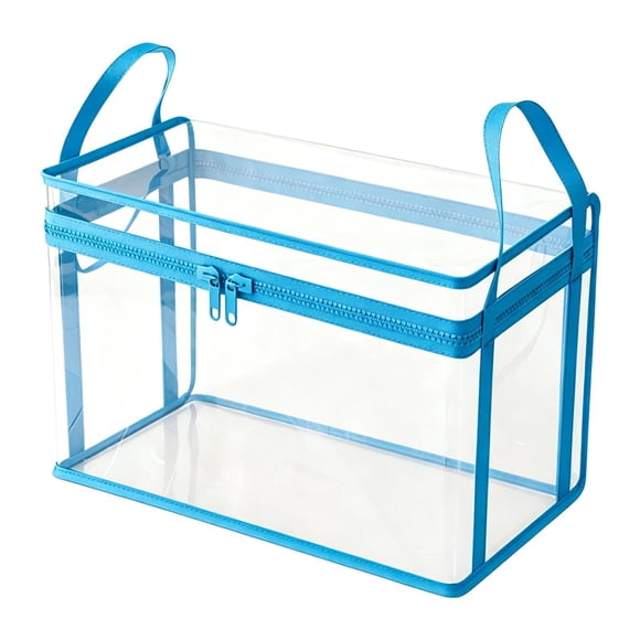 simhoa Plush Toy Organizer Box Stuffed Animal Storage Bag Portable Gift Versatile Doll Bin Travel Case for Balcony Playhouse Nursery M 32cmx24cmx25cm