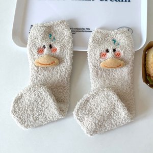Thermal Socks For Womens Coral Fleece Socks Stripe Socks Colorful Lightweight Athletic Socks Casual Socks Winter Socks Soft Warm Comfort Casual Funny Duck Print Socks Socks