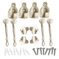 thumbnail image 2 of Siruishop 16Pcs Blinds & Shades Bungee Tie Down Ropes Set Universal Fixing Accessories White, 2 of 8