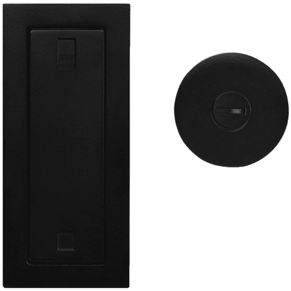 Zinc Alloy Sliding Door Lock for Modern Residential Use with Internal Lock and External Coin Driven Feature (Black)