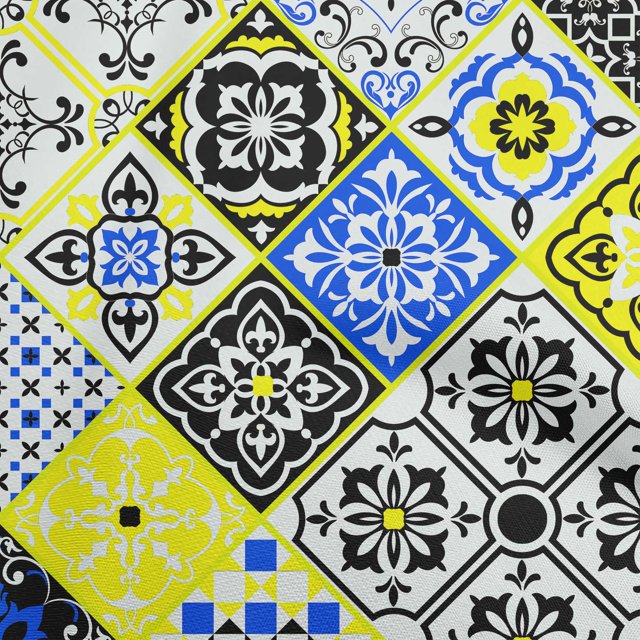 oneOone Polyester Lycra Black Fabric Abstract Traditional Craft Projects Decor Fabric Printed By The Yard 56 Inch Wide