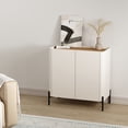 thumbnail image 2 of Abbey Accent Cabinet in Maple and Off White made from Engineered Wood, 2 of 10