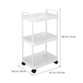 thumbnail image 3 of Rolling Cart Utility Cart 3 Tier Rolling Cart Under Desk Storage Bedside Cart Snack Cart Book Cart Organizer Cart, 3 of 9