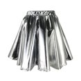 thumbnail image 3 of B91xZ Jupe Courte pour Femmes Légère Évasée Midi Fermeture à Enfiler, Argent G, 3 of 3