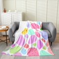thumbnail image 1 of YST Colorful Geometric Blanket,Abstract Geometric Pattern Throw Blanket for Girls Kids Teens,Modern Style Fleece Blanket for Living Room,Cute Stripes Flannel Blanket Throw 50x60 Inch, 1 of 1
