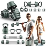 IMFit AIO Weight Adjustable Dumbbells (1.65 to 52 lbs) | Dumbbells, Barbells, Kettlebells, Push-Up Bars, Weight Plates for Full-Body Workout | Premium Weight set for Home Gym Fitness