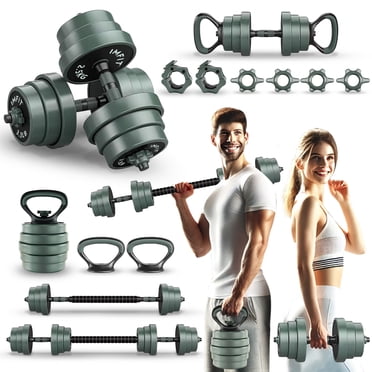 IMFit AIO Haltères Réglables en Poids (1,65 à 52 Lb) / Haltères, Barres, Kettlebells, Barres de Pompes, Plaques de Poids pour Entraînement Complet du Corps / Ensemble de Poids de Qualité Supérieure pour Gym à Domicile et Mise en Forme