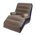 thumbnail image 4 of GROWTH TANK Folding Lazy Sofa Durable Folds Compactly Inflatable Lounge Chair Gaming Lounger Brown, 4 of 9