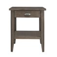 thumbnail image 3 of Leick Furniture Laurent 24"H End Table with Drawer and Display Shelf in Gray, 3 of 8