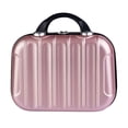 thumbnail image 1 of Makeup Storage Organizer Travel ABS Toiletry Suitcase Box Mini Zipper Closure Pillow Boarding Luggage Cosmetic Case Large Capacity Bag Rose gold, 1 of 9