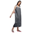 thumbnail image 2 of Moomaya Printed Womens Button Placket Mid Long Nightdress Cotton Night Gown, 2 of 5