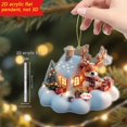 thumbnail image 3 of Christmas Santa Claus Snowman Classic 2D Acrylic Key Pendant Car Rearview Mirror Pendant Decoration, 3 of 4