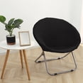 thumbnail image 3 of Housse de Chaise Soucoupe, Housse Extensible en Polyester pour Chaise Lune, pour Adultes Noir, 3 of 8