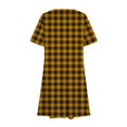 thumbnail image 4 of Ovzne Robes pour Femmes Robe pour Femme Femmes Décontractée Imprimée à Manches Courtes Col Rond Robe pour Dames Robe de Vacances à Manches Courtes Imprimée Liquidation, 4 of 6