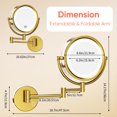thumbnail image 4 of GURUN 8.5 Inch Magnifying Makeup Mirror with 3 Tones Dimmable LED Lights Double Sided Touch Control Wall Mounted Vanity Mirror for Bathroom with 10X Magnification M1809DGJ-T (Brushed, 4 of 8