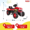 thumbnail image 4 of DOLU Tracteur à Pédales Jouet à Chevaucher, Voiture d'Extérieur Durable pour Enfants de 3 Ans et Plus, Rouge, 4 of 8