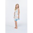 thumbnail image 5 of Robe Hawaïenne pour Fille à Col Rond avec Volants au Coucher de Soleil Néon, 5 of 5