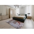 thumbnail image 4 of Ahgly Company Indoor Rectangle Mid-Century Modern Dark Gray Oriental Area Rugs, 5' x 7', 4 of 6