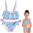 thumbnail image 3 of Girls Bikini Set 2-Piece Fish Scale Cute Fashion Tankini Swimwear Bathing Suit, 3 of 10