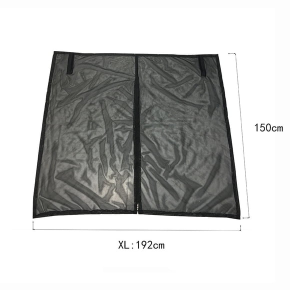 TopLLC Tools,Herramientas Wing Door Boot Cover Sun Protection Size Sun Protection Curtains Magnetic Fly Screen Black Mesh Mosquito Net For Roof Motorhome Caravan Camping Black Mesh