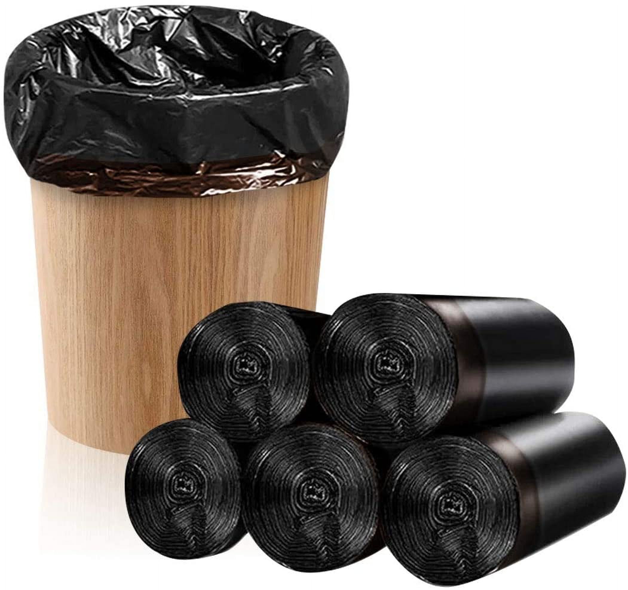 Garbage Bags Black Fit Trash Bags for Kitchen Office Bedroom Bathroom Garden and