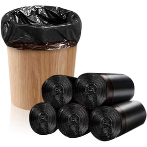 Garbage Bags Black Fit Trash Bags for Kitchen Office Bedroom Bathroom Garden and