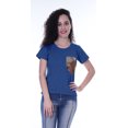 thumbnail image 2 of Moomaya T-shirt à Col Rond pour Femmes à Manches Courtes avec Poche Appliquée à Paillettes - SX, 2 of 5