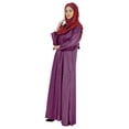 thumbnail image 3 of Bimba Vêtements Islamiques pour Femmes Longue Robe de Prière Maxi avec Hijab Imprimé Abaya en Rayonne Robe Musulmane à Boutons devant, 3 of 7