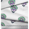 thumbnail image 3 of Soimoi Polyester Crepe Fabric Leaves & Floral Block Fabric Prints by Yard 42 Inch Wide, 3 of 3
