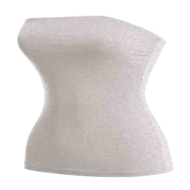 CHUANK Haut Bandeau Long Tube Basique Uni Extensible en Coton pour Femmes, Lot de 2