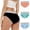 Light Blue, variant on EGNMCR Women's Cotton Underwear, High Waist Breathable Briefs, Soft Underpants, Ladies Stretch Panties 3PC Women's Comfortable High Waisted Panties Women's Physiological Underpants Women Panties