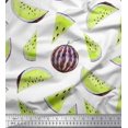 thumbnail image 1 of Soimoi Rayon Fabric Watermelon Fruits Print Fabric by Yard 56 Inch Wide, 1 of 3