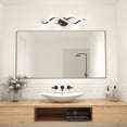 thumbnail image 2 of Artika Swirl Modern LED Bathroom Vanity Light Fixture, Black, 2 of 8
