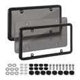 thumbnail image 3 of Universal Frame Cover, Holder, Car Plate Frame, Number Plate with Screws for Front and Rear Car Tags Truck Vehicles , Black, 3 of 7