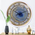 thumbnail image 3 of Designart 'Golden Water Agate' Oversized Fashion Wall Clock, 3 of 4