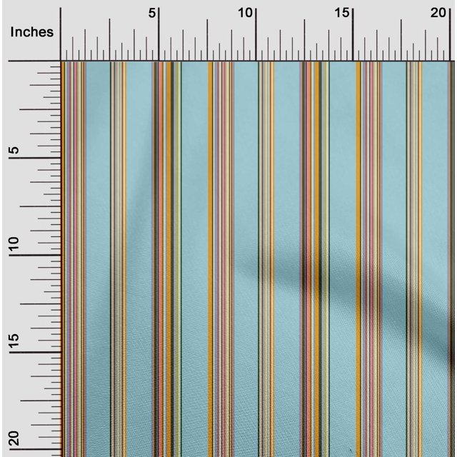 oneOone Cotton Flex Fabric Multicolor Stripe Print Fabric BTY 40 Inch Wide