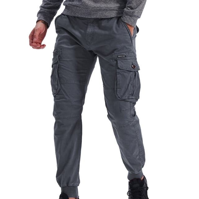 WAENQINLA Cargo Pants for Men Relaxed Fit Work Pants Outdoor Tactical Trousers Classic Camping Cargo Pants with Multi Pockets Cargo Pants for Men Slim Fit