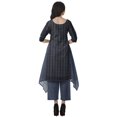 thumbnail image 4 of Moomaya Ensemble Kurti Kurta Pantalon pour Femmes Col Bateau Imprimé Robe 2 Pcs Tenue Ethnique, 4 of 6