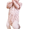thumbnail image 4 of Fortune Mommy and Me Dresses Matching Set Summer Boho Dress Square Neck Ruffle Sleeves Floral Dress, 4 of 10