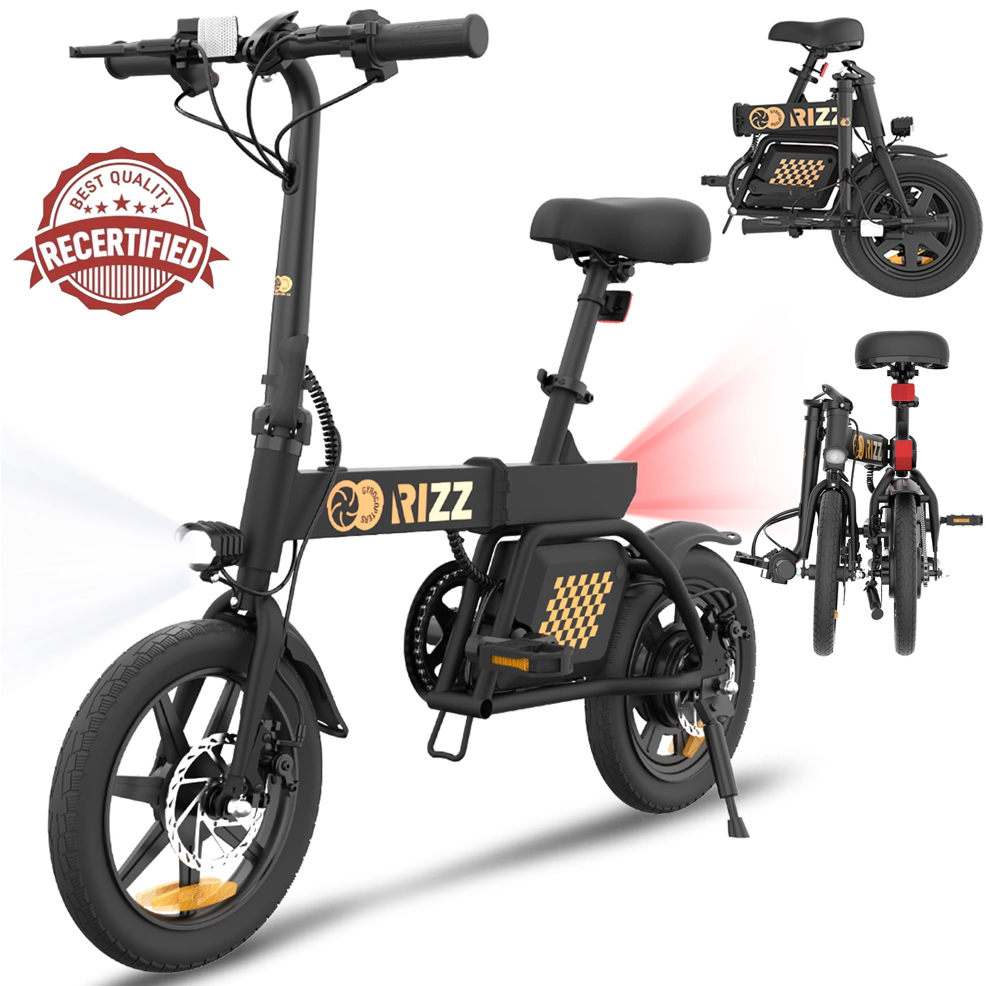 Da Rizz Recertified Gyrocopters Rizz Electric Bike for Adults/Teens (Open box ...