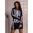 thumbnail image 3 of Women's Loose Fit Skeleton Sweater Dress, 3 of 5