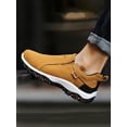 thumbnail image 4 of MAWCLOS Chaussures Plates pour Hommes à Enfiler Chaussures de Course Respirantes Antidérapantes Chaussures de Randonnée Plates Mocassins de Conduite Jaunes 12, 4 of 5