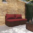 thumbnail image 1 of vidaXL 2 Piece Garden Lounge Set with Cushions Poly Rattan Brown, 1 of 4