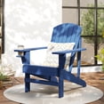 thumbnail image 2 of Outsunny Classic Adirondack Chair with Cup Holder for Backyard Navy Blue, 2 of 10