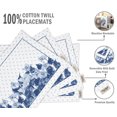thumbnail image 4 of Vargottam Napperons - Napperon pour Table à Manger, Ensemble de 4 - Serviette en Coton Imprimée et Réversible - Napperons d'Intérieur pour Table de Maison et de Cuisine - Fleurs Bleues Aquarelle (Bleu Moyen), 4 of 5