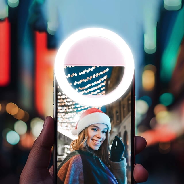 PRETXORVE Selfie Ring Light Mobile Phone Light Portable Light Clip Filling Light Charging 3 Light Mode Suitable For Makeup Live Video Lighting Photos