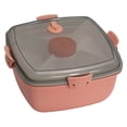 thumbnail image 1 of Contenants à Lunch à 4 Compartiments, Contenant à Lunch Empilable avec Grand Bol S-Alad, Plateau Bento à 4 Compartiments, Contenant S-Ace pour Vinaigrettes, Fourchette Réutilisable Intégrée et Sans BPA, 1 of 8