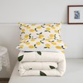 thumbnail image 4 of YST Cartoon Lemon Bedding Set For Adult Teens,Summer Tropical Fruit Down Comfortert,Hawaii Rustic Food Comforter Set,Yellow Botanical Pattern Duvet Set For All Season,Lightweight Full Size, 4 of 5