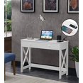 thumbnail image 3 of Convenience Concepts Oxford Desk with Charging Station, 42", White, 3 of 5