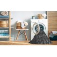 thumbnail image 2 of Ahgly Company Tapis d'Intérieur Lavable à la Machine, Carré, Transitionnel, Gris, Tapis de Zone, 5 Pieds Carré, 2 of 7